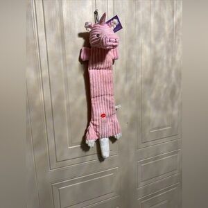 Patchwork Unicorn Less Stuffed Clinker &  Squeaker Dog   Toy 20”